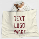 Custom Cream Crimson Red Pet Blanket