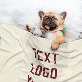Custom Cream Crimson Red Pet Blanket
