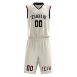 Custom Cream Crimson Red Basketball Set
