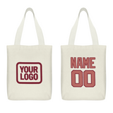 Custom Cream Copper Rose Canvas Tote Bag