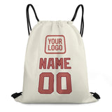 Custom Cream Copper Rose Drawstring Bag