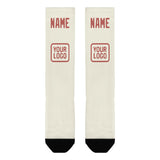 Custom Cream Copper Rose Knee-High Sock