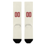 Custom Cream Copper Rose Knee-High Sock