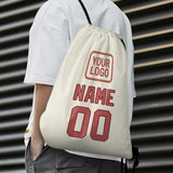 Custom Cream Copper Rose Drawstring Bag