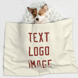 Custom Cream Coral Red Pet Blanket