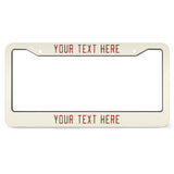 Custom Cream Coral Red License Plate Frame