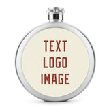 Custom Cream Coral Red Hip Flask