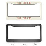Custom Cream Coral Red License Plate Frame