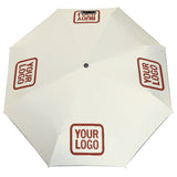 Custom Cream Coral Red Automatic Umbrella