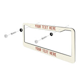 Custom Cream Coral Red License Plate Frame