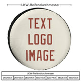 Custom Cream Coral Red Truck Tires