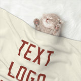 Custom Cream Coral Red Pet Blanket