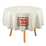 Custom Cream Orange Red Round Table Cloth