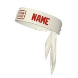 Custom Cream Orange Red Headband