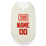 Custom Cream Orange Red Pet Vest