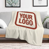 Custom Cream Coral Red Blanket
