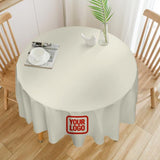 Custom Cream Orange Red Round Table Cloth