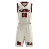 Custom Cream Coral Red Basketball Set