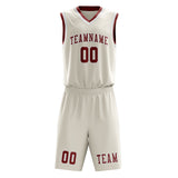 Custom Cream Coral Red Basketball Set