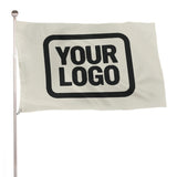 Custom Cream Black Flag