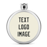 Custom Cream Black Hip Flask