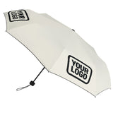 Custom Cream Black Automatic Umbrella