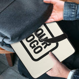 Custom Cream Black Laptop Bag