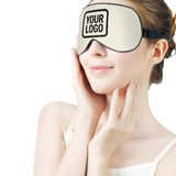 Custom Cream Black Sleep Mask