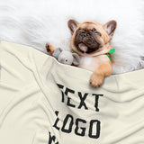 Custom Cream Black Pet Blanket
