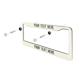 Custom Cream Black License Plate Frame
