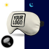 Custom Cream Black Sleep Mask