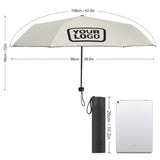 Custom Cream Black Automatic Umbrella