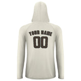Custom Cream Brown UV-Hoodie