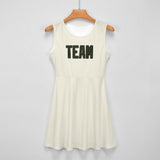 Custom Cream Olive Cheerleader Dress