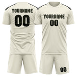 Custom Cream Olive Soccer Jersey