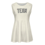 Custom Cream Gray Cheerleader Dress