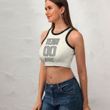 Custom Cream Gray Sleeveless Tank Top