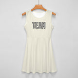 Custom Cream Gray Cheerleader Dress