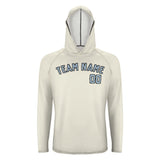 Custom Cream Light Blue UV-Hoodie