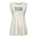 Custom Cream Light Blue Cheerleader Dress