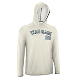 Custom Cream Light Blue UV-Hoodie