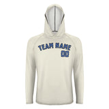 Custom Cream Sky Blue UV-Hoodie