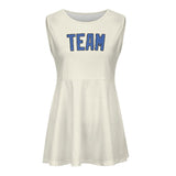 Custom Cream Sky Blue Cheerleader Dress