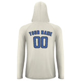 Custom Cream Sky Blue UV-Hoodie