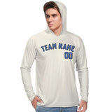 Custom Cream Sky Blue UV-Hoodie