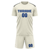 Custom Cream Sky Blue Soccer Jersey