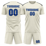 Custom Cream Sky Blue Soccer Jersey