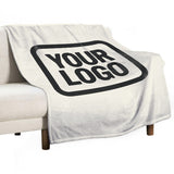 Custom Cream Black Blanket