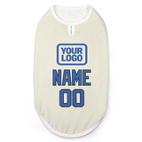 Custom Cream Sky Blue Pet Vest