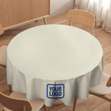 Custom Cream Sky Blue Round Table Cloth